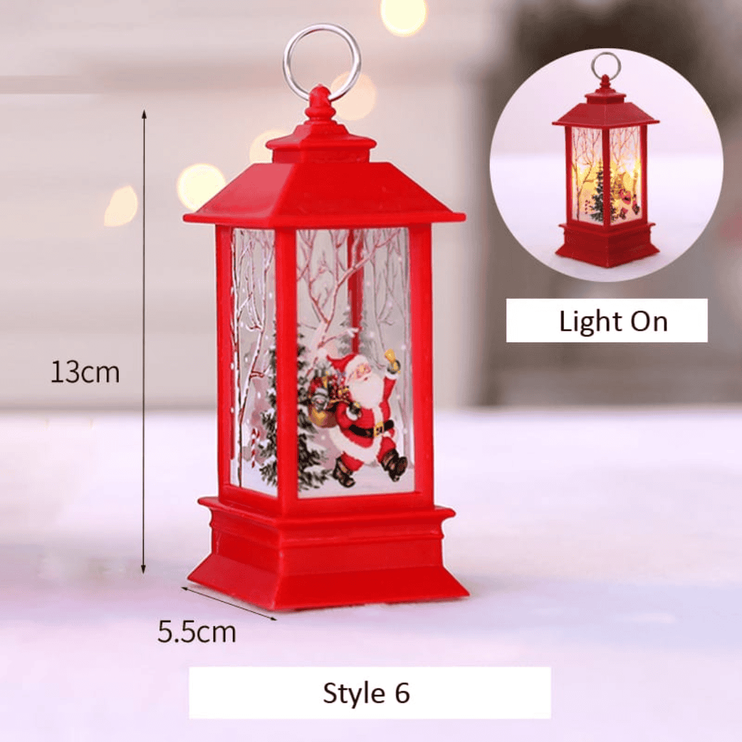 Santa Claus LED Snowman Lantern Light