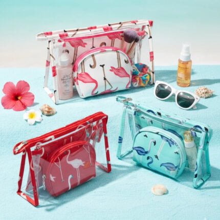 3 Pcs Women Waterproof Cosmetic Bag Set