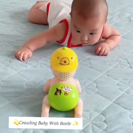 Crawling Baby with Feeding Bottle Toy