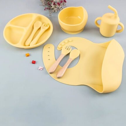 Eco Friendly Silicone Feeding Set