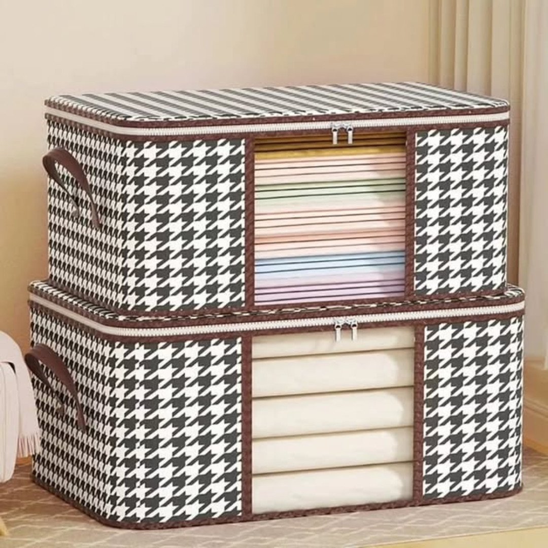 2 in 1 Foldable Large Cloth Organizer Storage Box