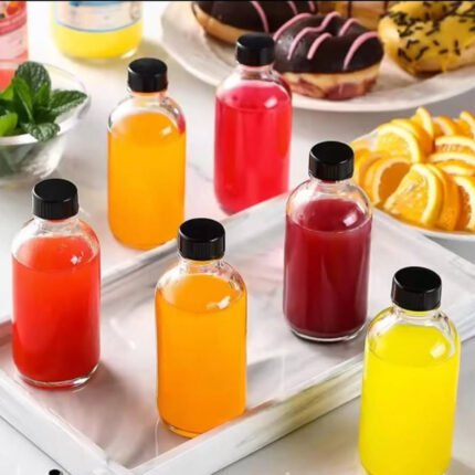 Set of 6 Gingershots Glass Bottles