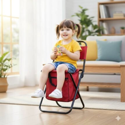 Kids Foldable Camping Chair with Storage Pouch