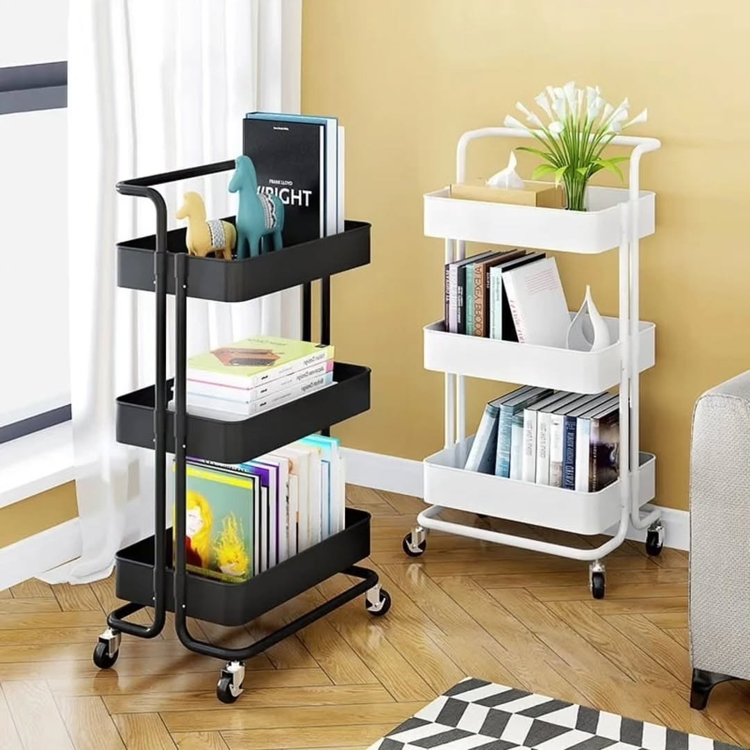 Multi Functional Movable Trolley Storage Rack