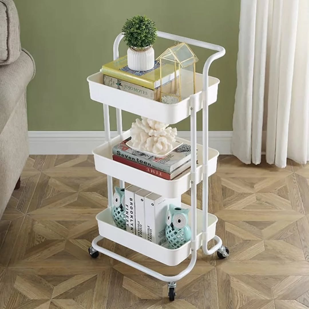 Multi Functional Movable Trolley Storage Rack