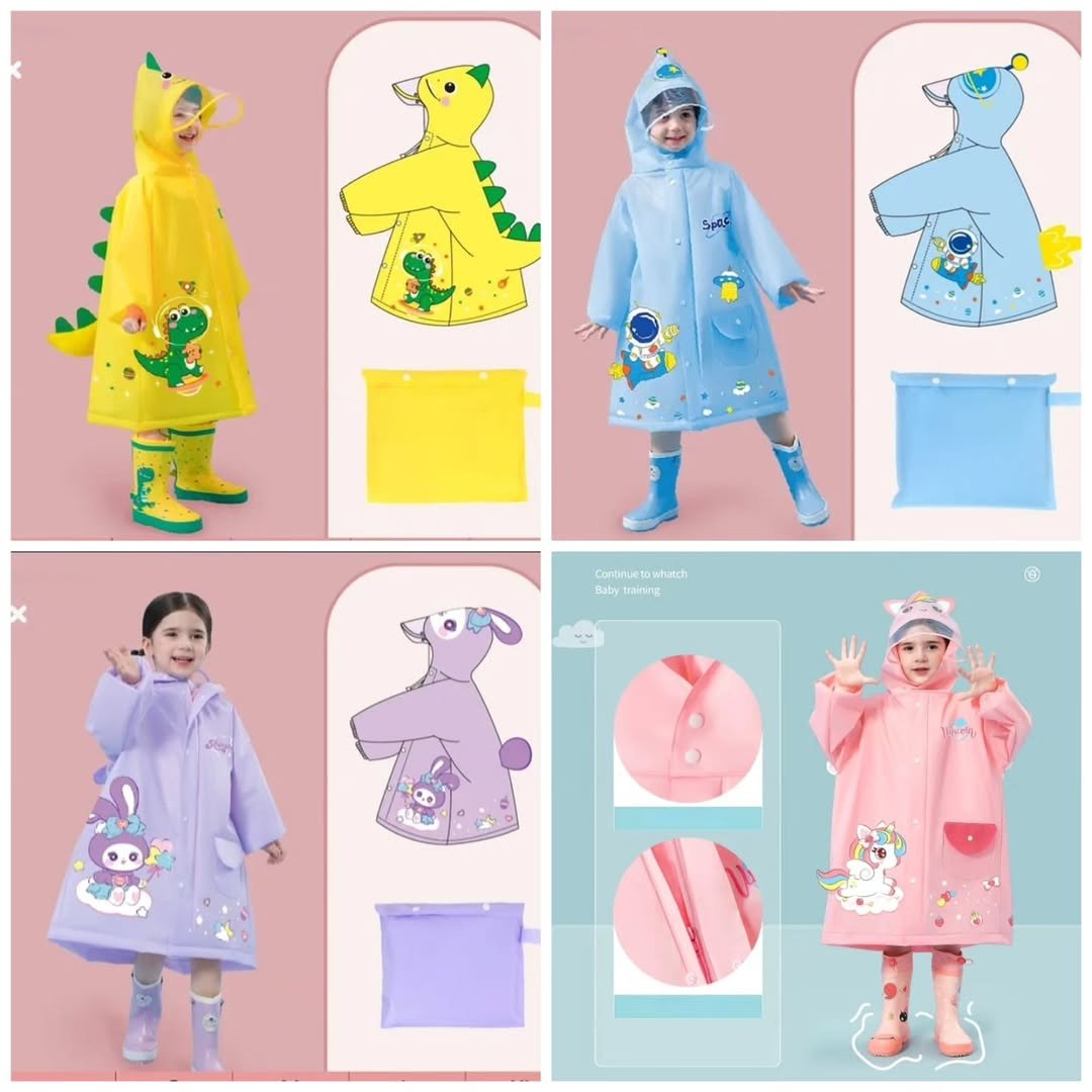 Cartoon Themed Kids Raincoats