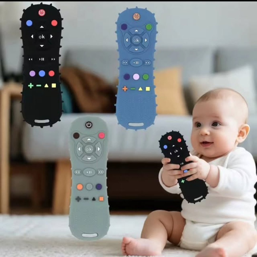 Silicone Baby Remote Teether Chew Toy