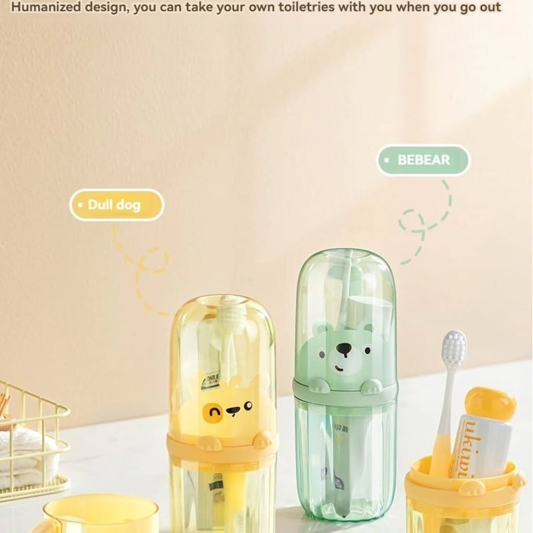 Kids Cartoon Themed Toothbrush and Toothpaste Holder