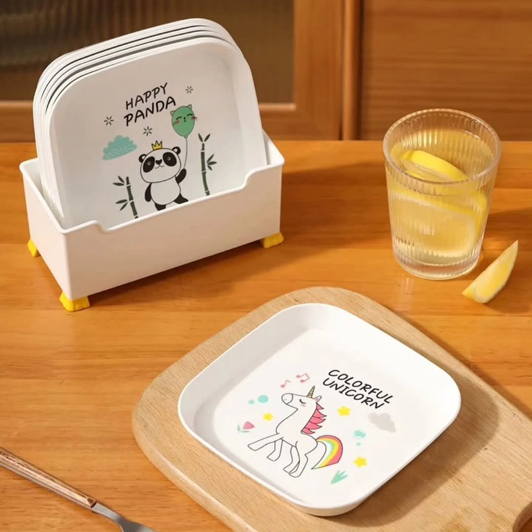 Meal General Split Kids Snack Plates with Stand
