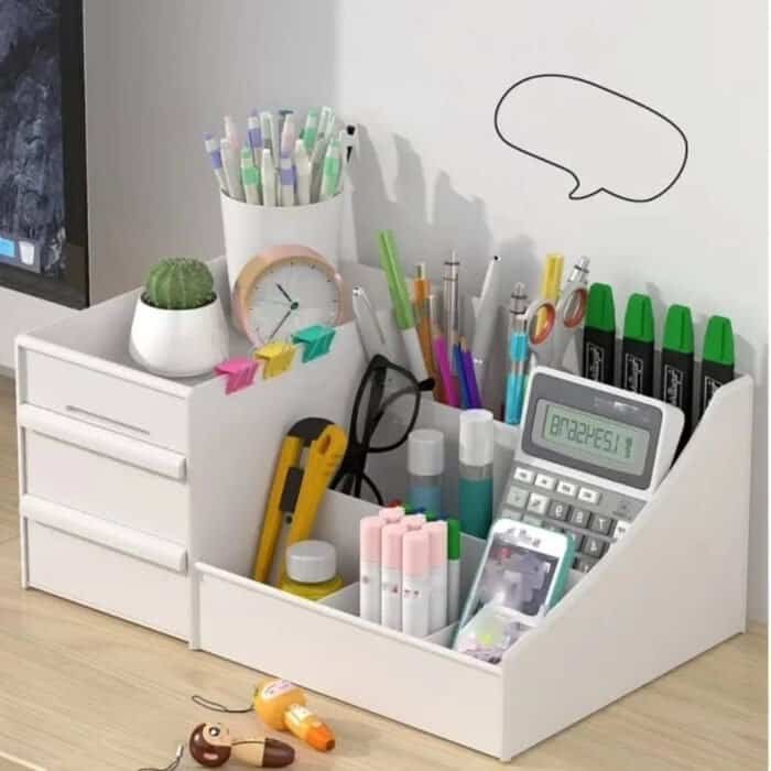 Cosmetic Storage Box with Drawers