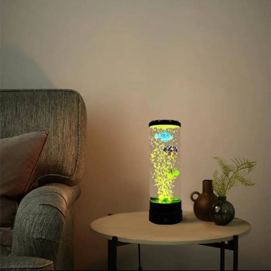 LED Bubble Fish Lamp Décor