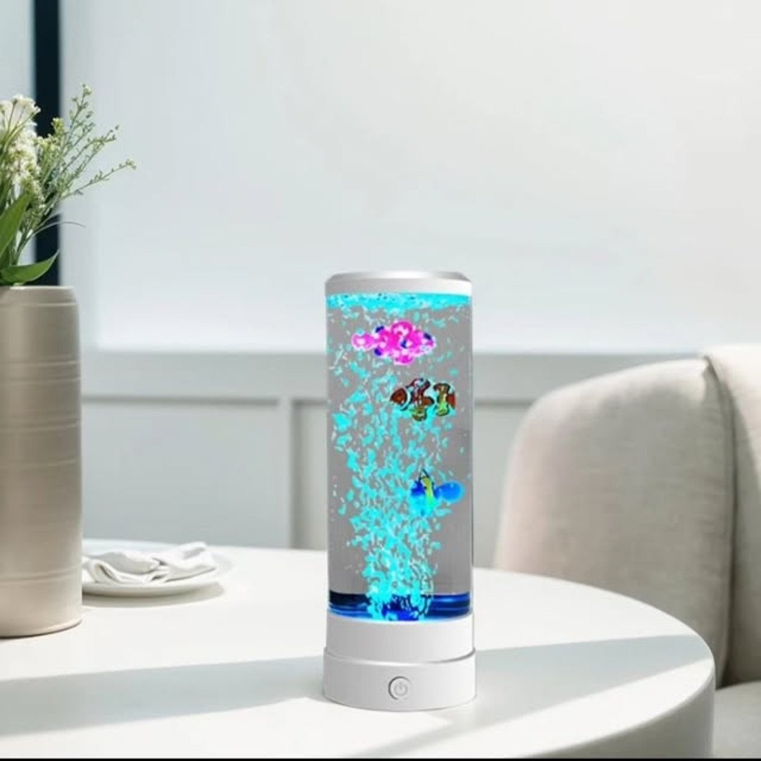 LED Bubble Fish Lamp Décor