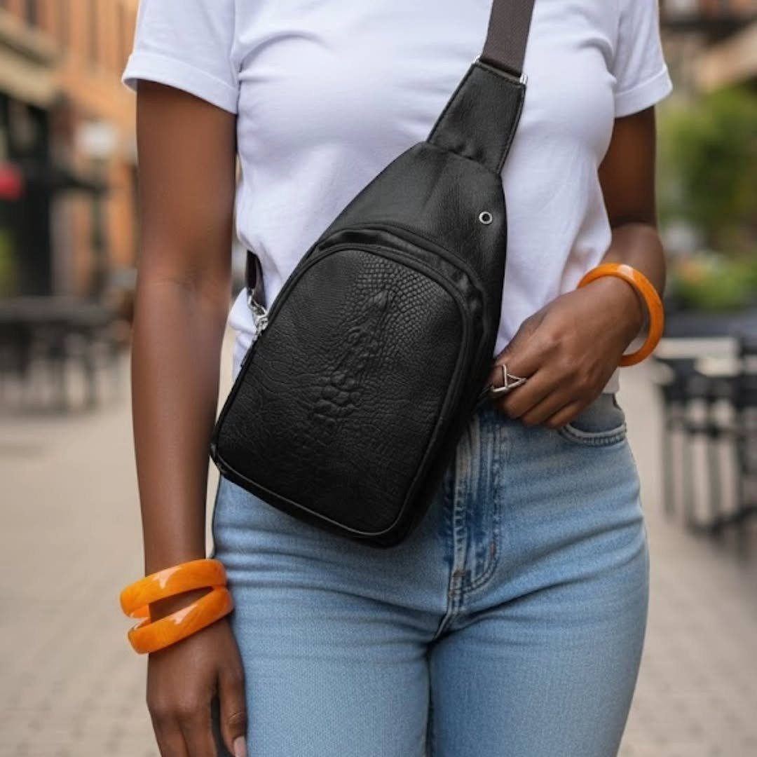 Unisex Leather Shoulder Crossbody Sling Chest Bags