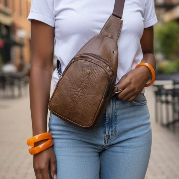 Unisex Leather Shoulder Crossbody Sling Chest Bags