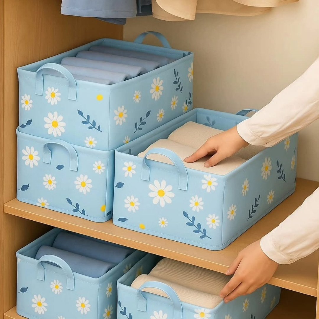 Daisy Print Closet Organizer
