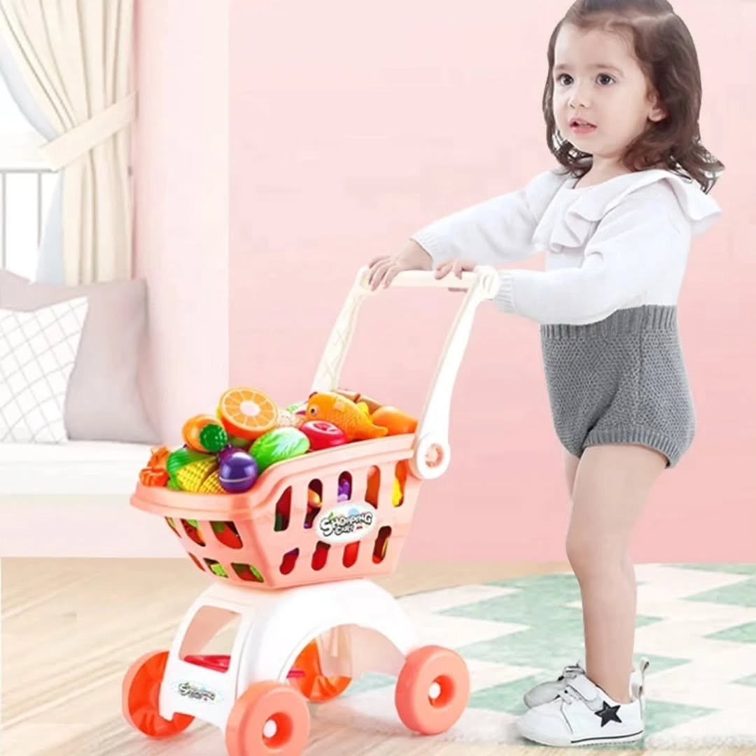 Kids Kitchen Play House Shopping Trolley