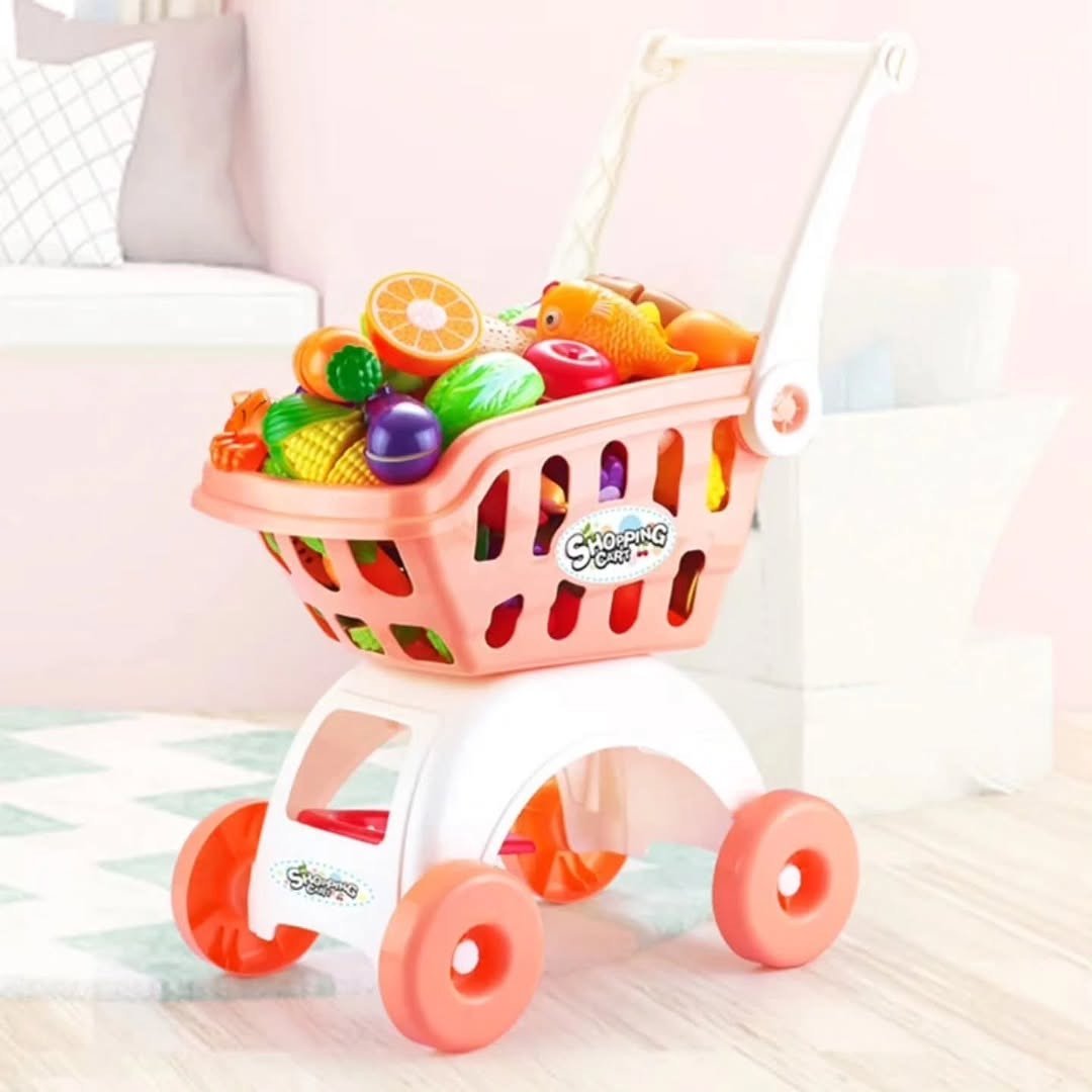 Kids Kitchen Play House Shopping Trolley