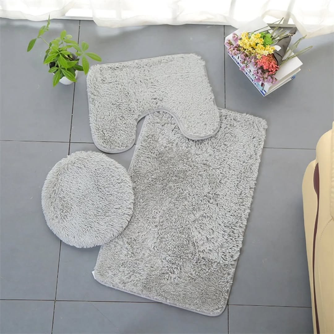 3 in 1 Fluffy Toilet Mats