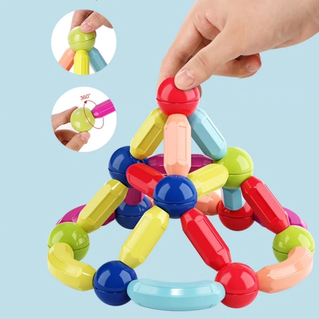 64PCS Magnetic Sticks Building Set