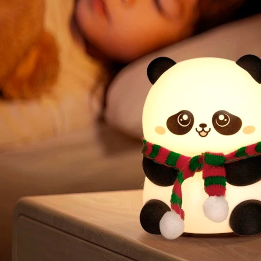 Panda Kids Night Silicone LED Bedside Lamp
