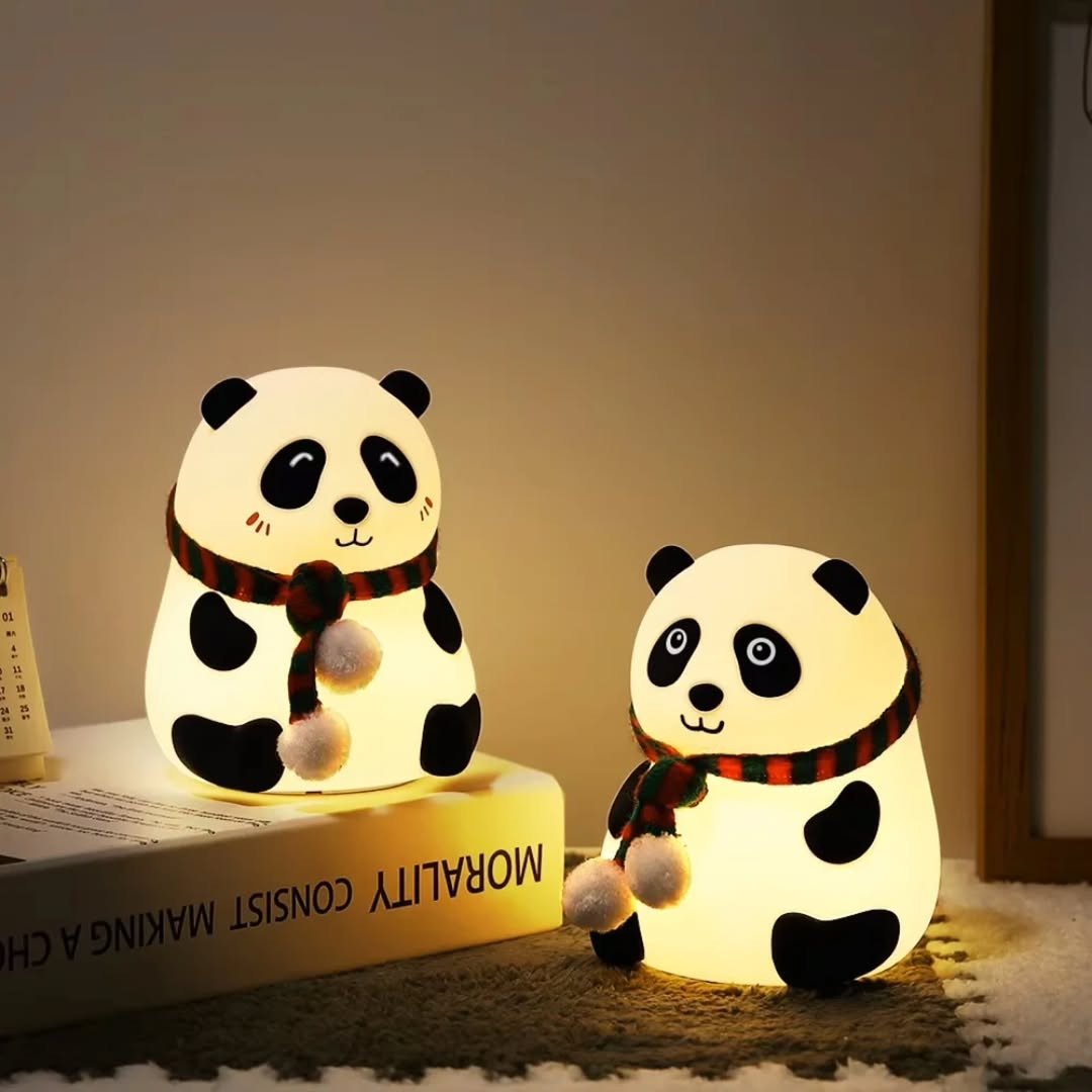 Panda Kids Night Silicone LED Bedside Lamp