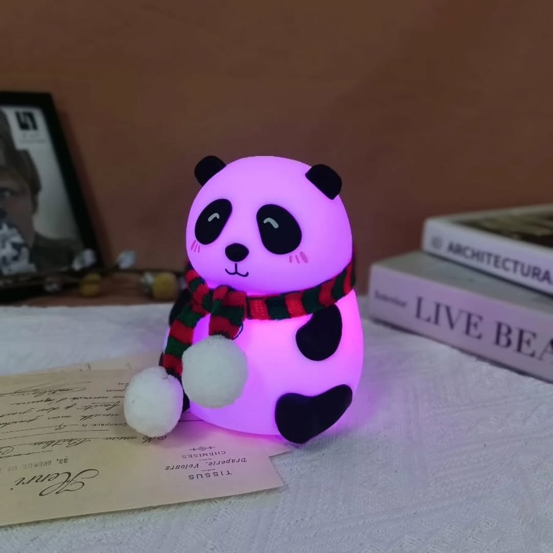 Panda Kids Night Silicone LED Bedside Lamp
