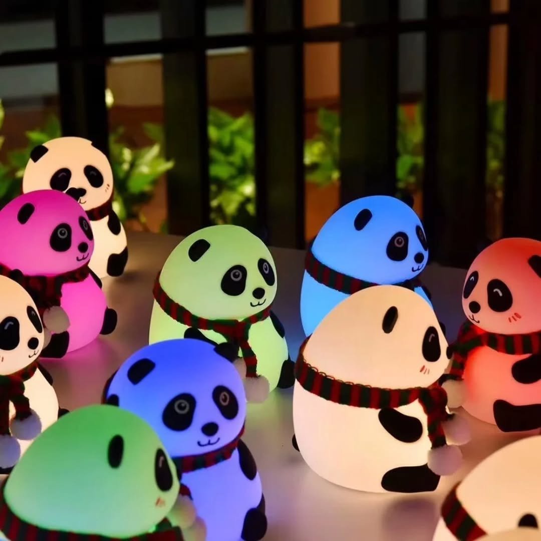 Panda Kids Night Silicone LED Bedside Lamp
