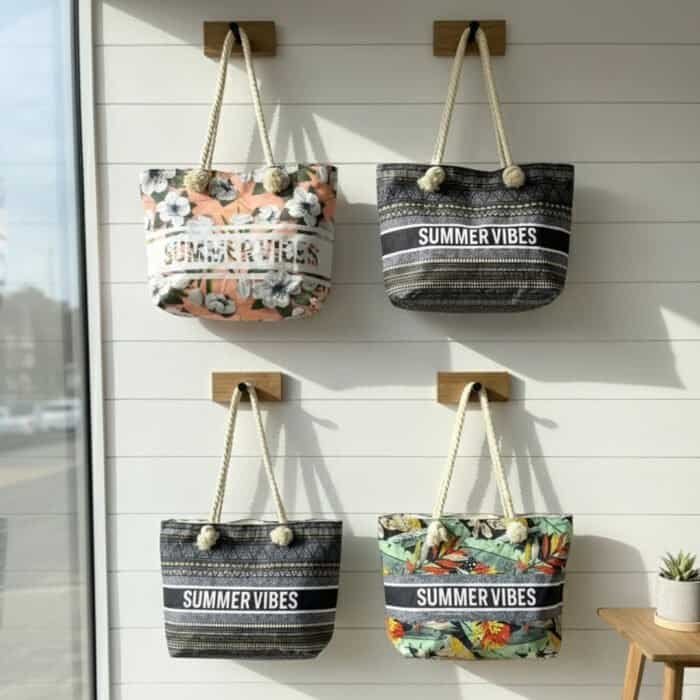 Summer Vibes Women Beach Market Bag