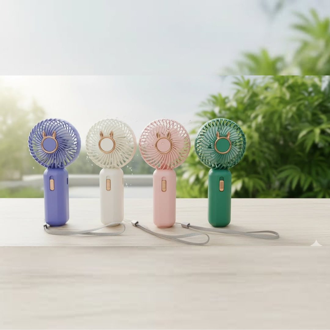 Hand Held Rechargeable 2 Speed 2 Gear Lighting Mini Fan
