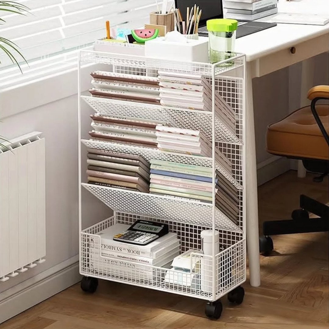 Multipurpose Bookshelf Stand with Wheels
