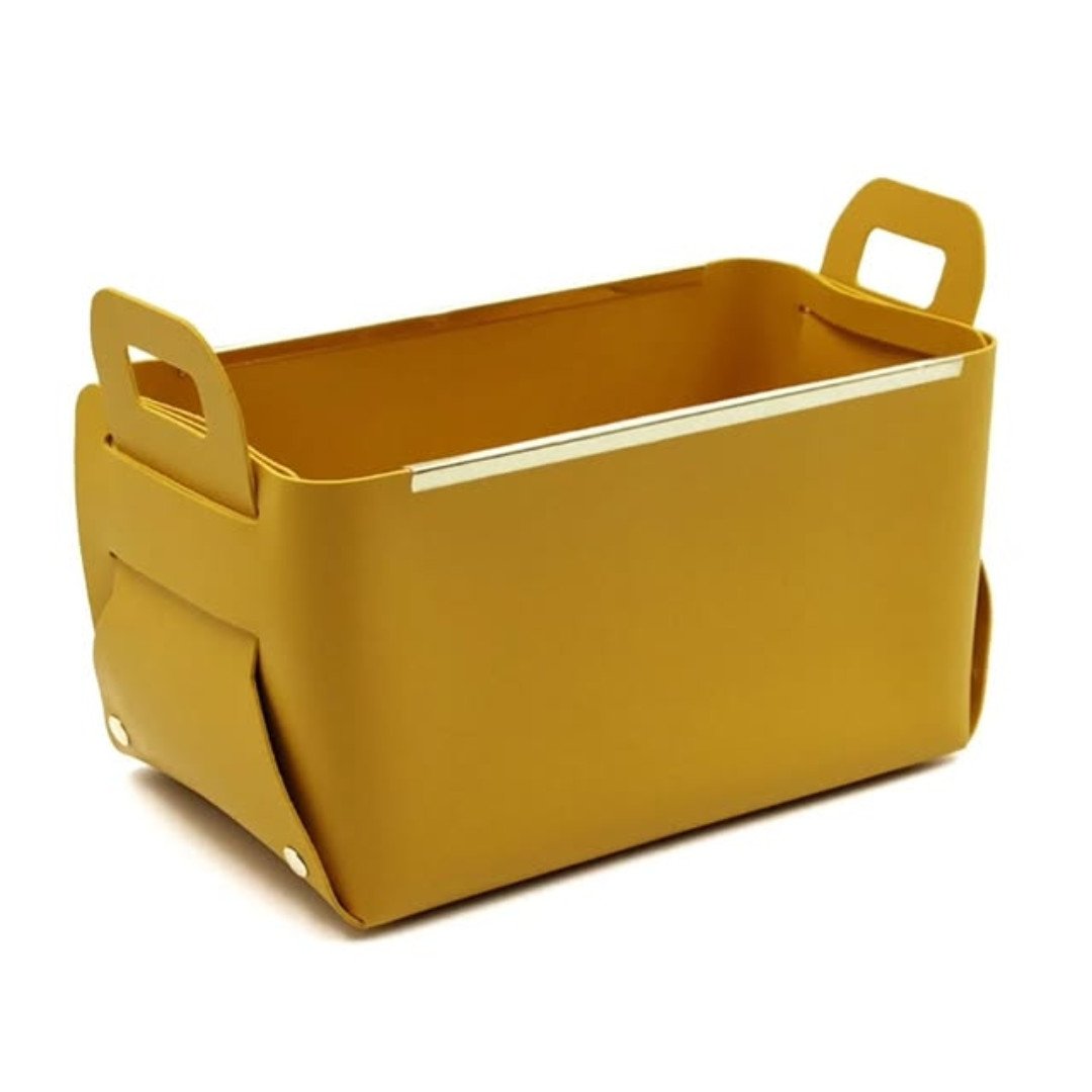 Multifunction PU Leather Collapsible Storage Basket