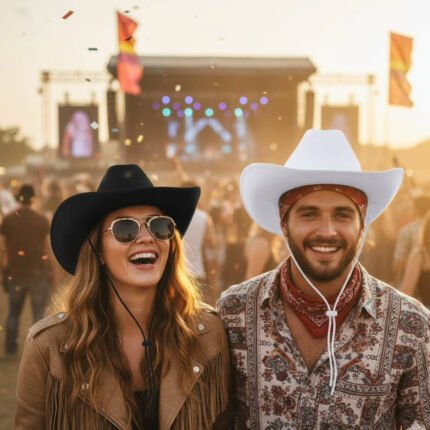 Cow Girl Hats With Tie Loop