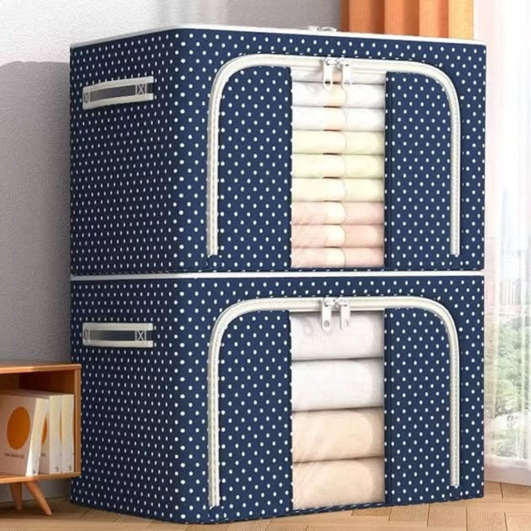 66L Oxford Cloth Frame Storage Box with Cover