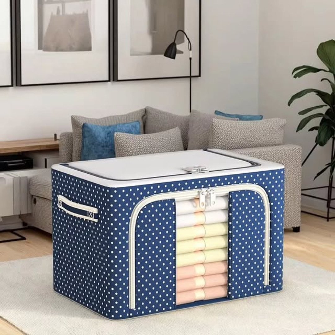 66L Oxford Cloth Frame Storage Box with Cover