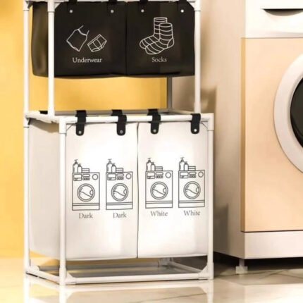 Foldable Laundry Basket with Wheels