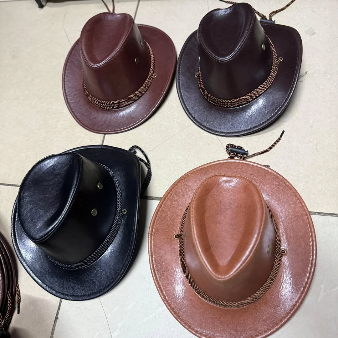 Kids Leather Cowboy Hats