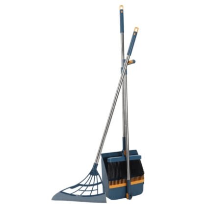 3 in 1 Rotating Long Broom and Scoop Dustpan Set