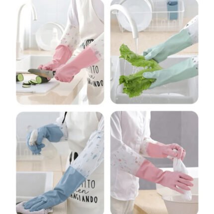 Long Silicone Waterproof Kitchen Gloves