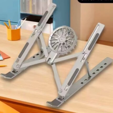 Foldable Laptop Stand with Built-In Cooling Fan
