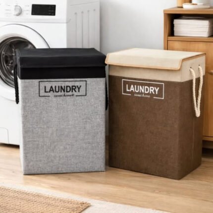 Foldable Laundry Basket with Lid