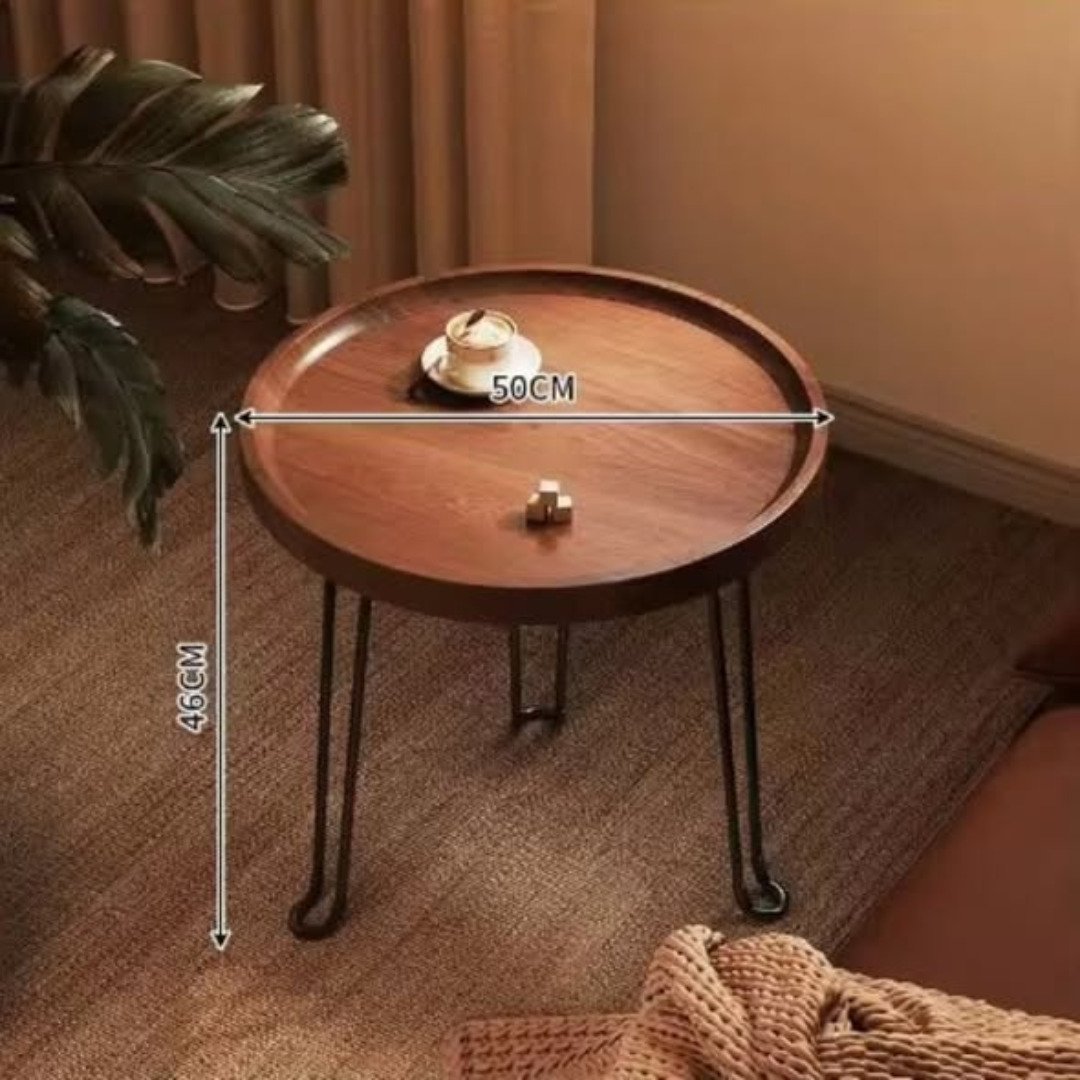 Mid Century Metal and Wood Side Table