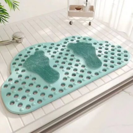 Green - Big Cloud shape Antislip bathroom mat