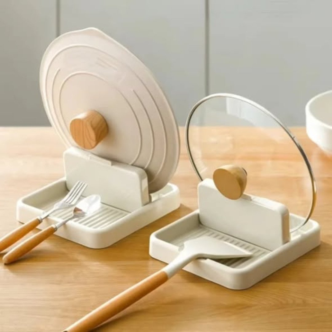 Pot Lid Rack Spoon Holder