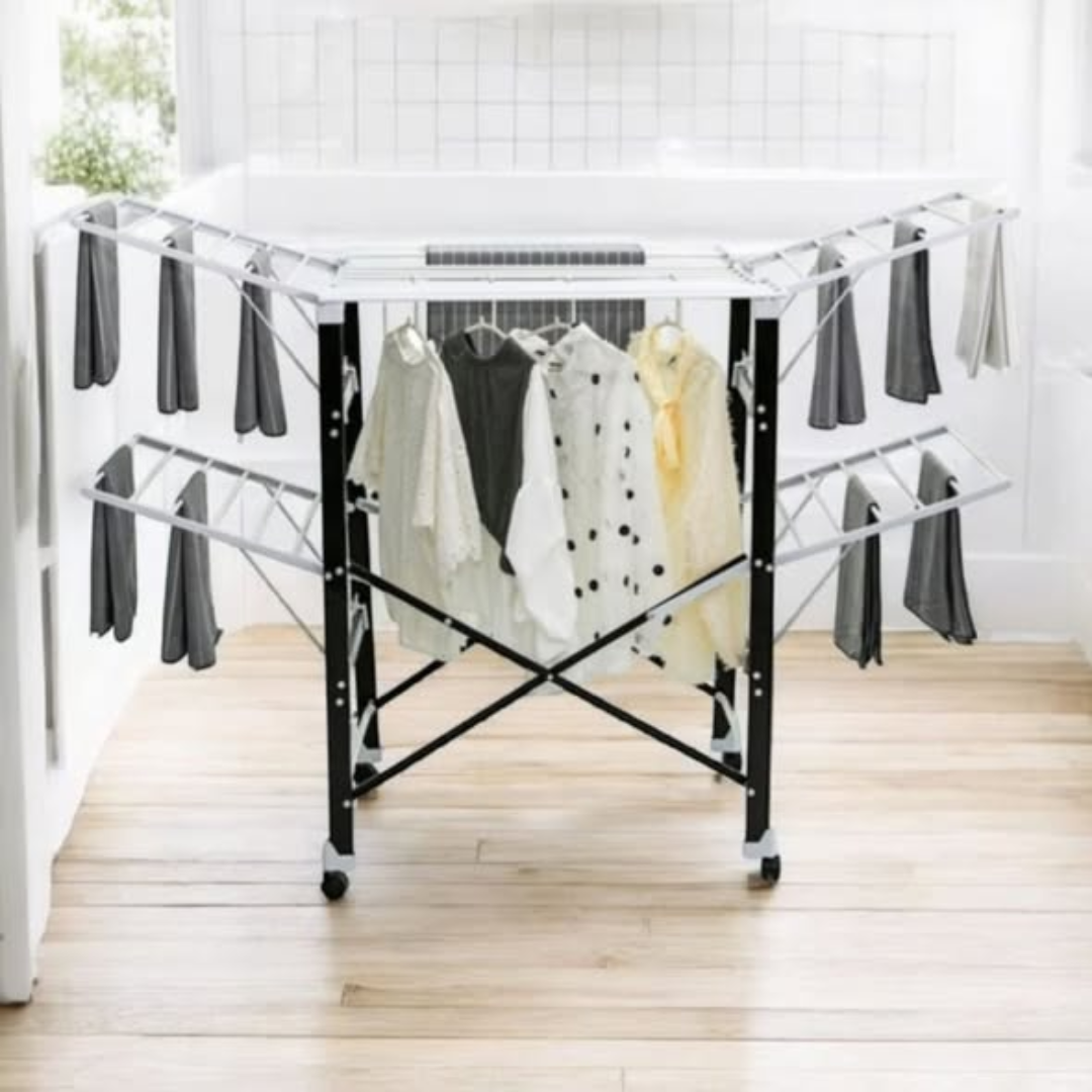 Foldable wing clothe drying rack