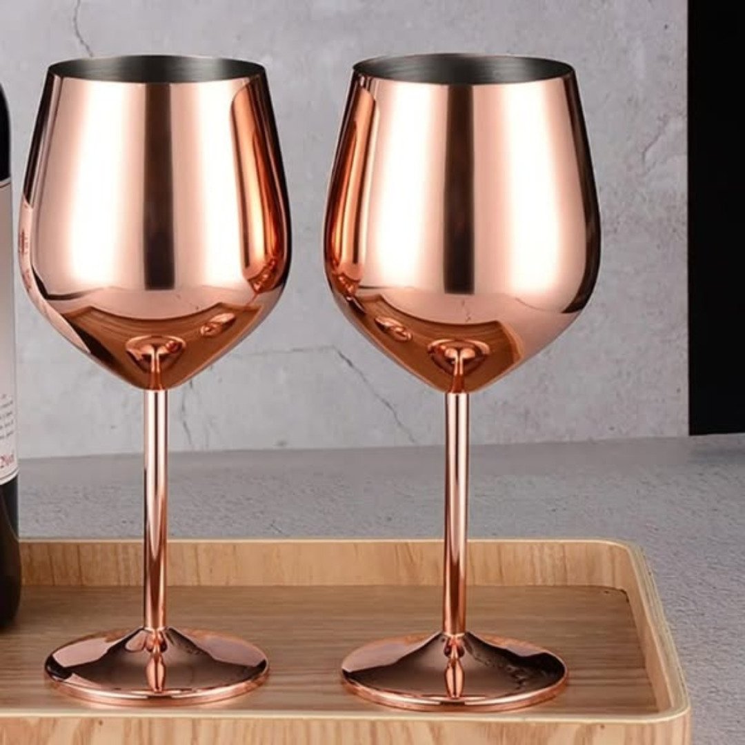2pcs Stainless Steel Non Breakable Goblets