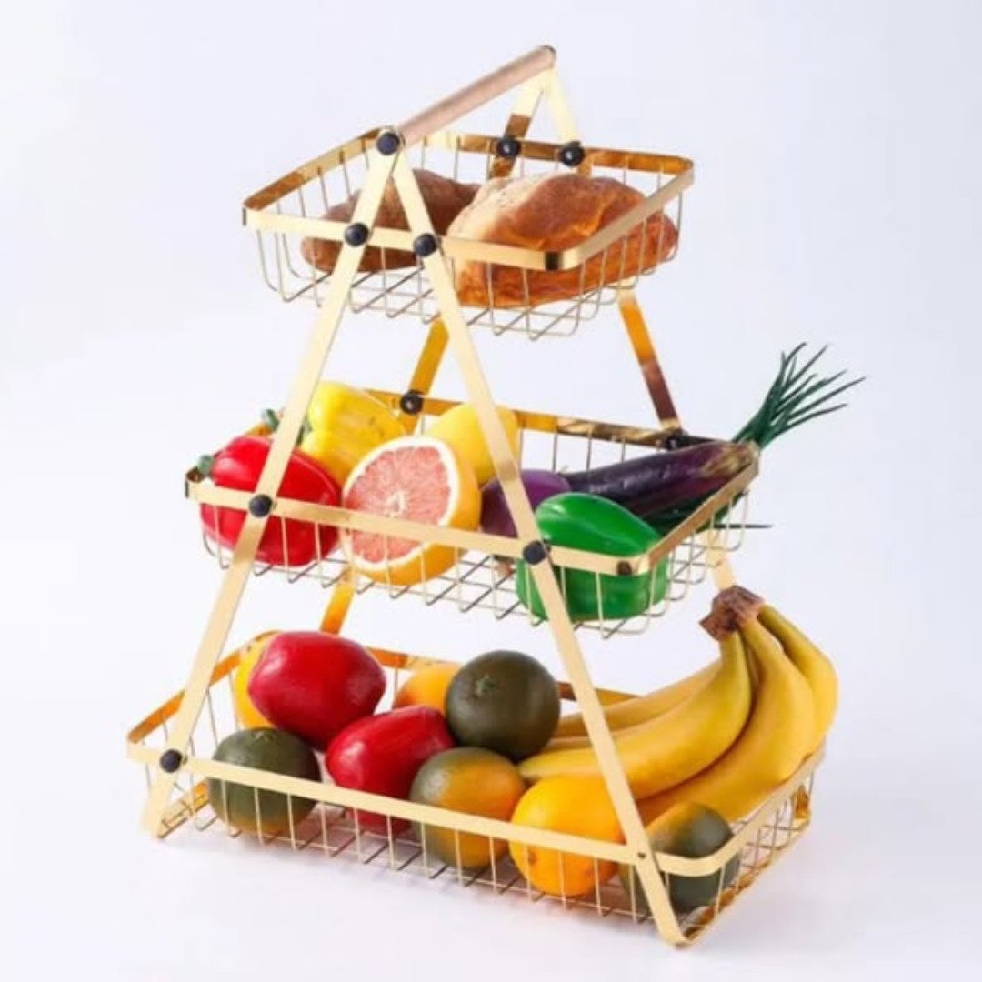 3 tier Multipurpose Countertop tier fruit rack
