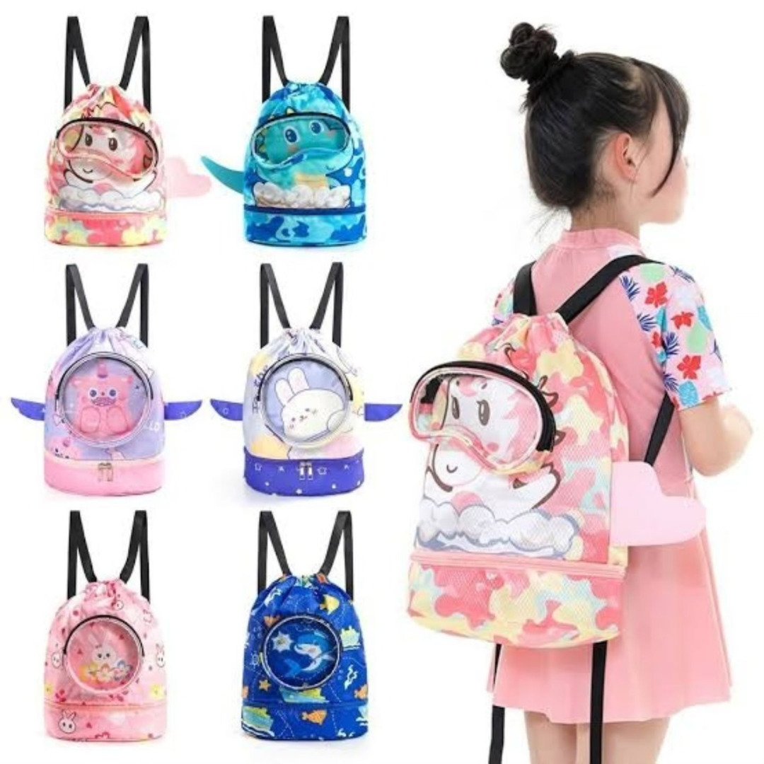 Cartoon Drawstring Waterproof Swimming Bag