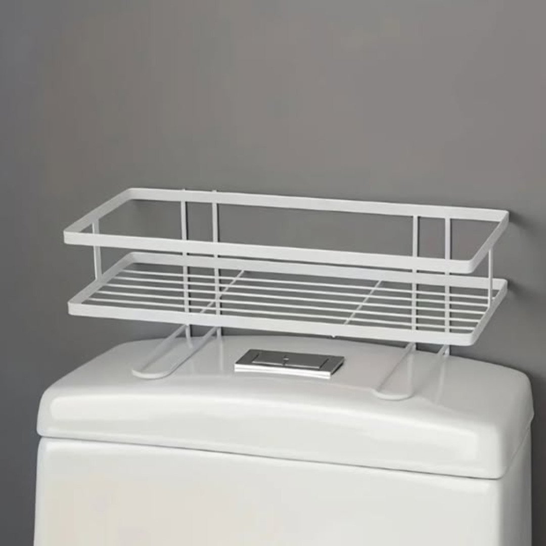 Metallic over the Toilet Rack