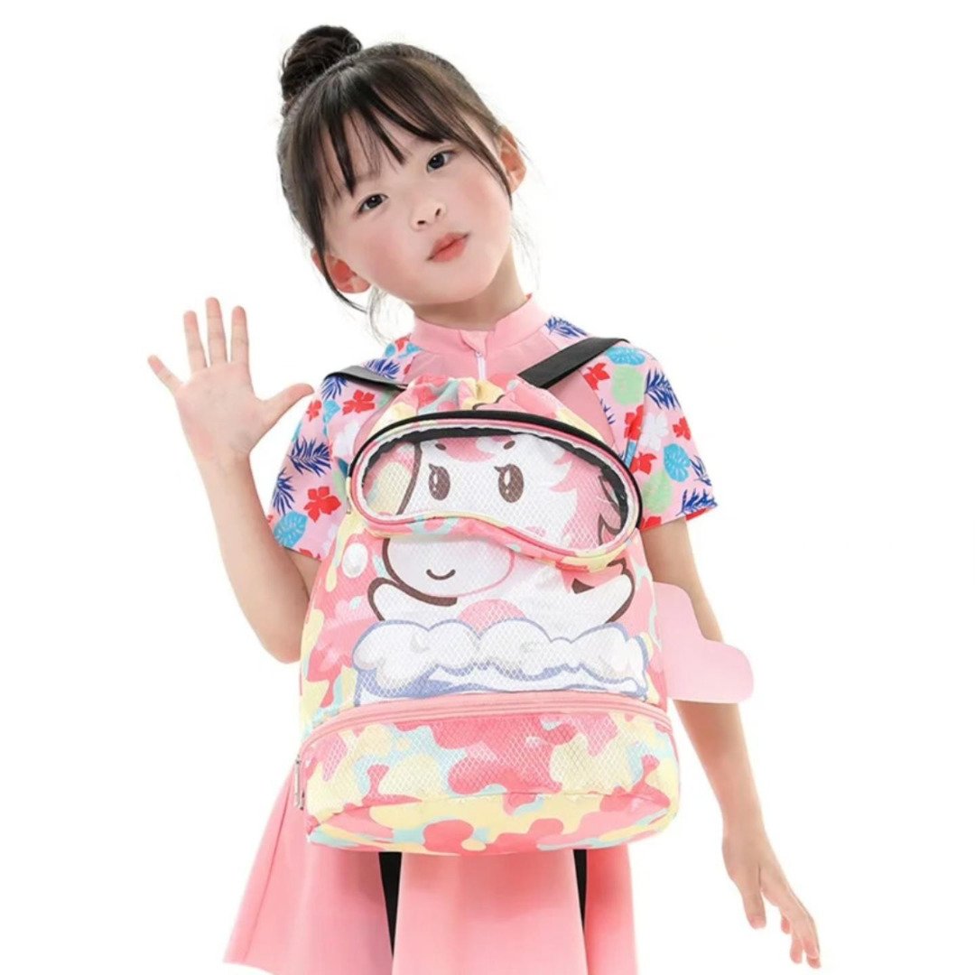 Cartoon Drawstring Waterproof Swimming Bag