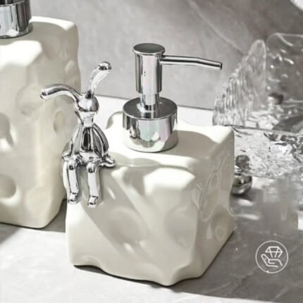 Rabbit Cheese Ceramic Liquid Soap Dispenser